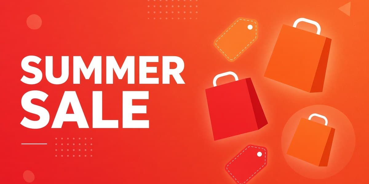 Summer sale banner from the E-commerce email template